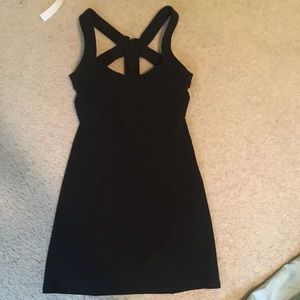 Black tight dress with cage back